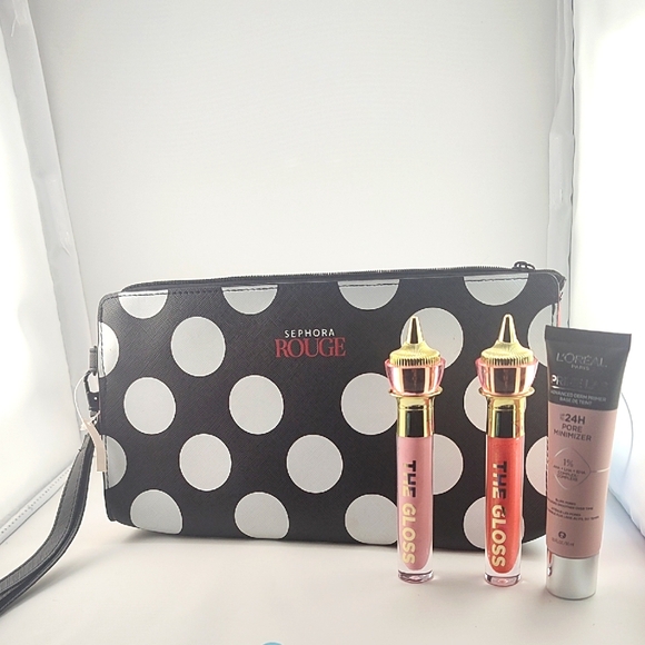 Sephora Other - Sephora Rouge Makeup Bag Jeffree Star Control Freak Wet Peach L'Oreal Prime Lab